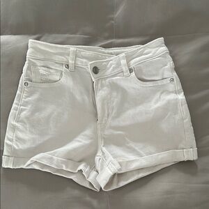 American Eagle Outfitters White Jean Shorts High-Waisted